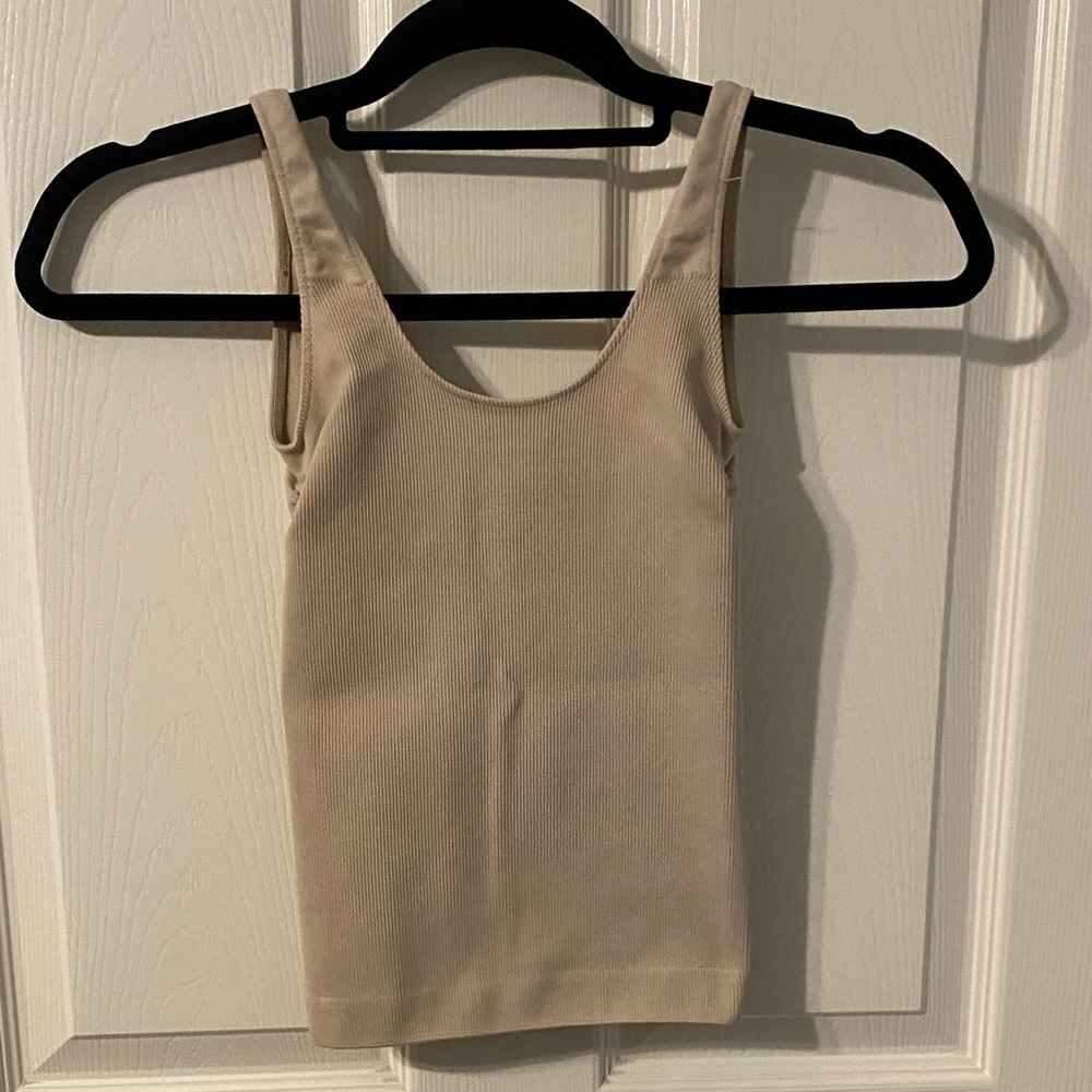 Guess Beige Ribbed Tank Top - Picture 5 of 5